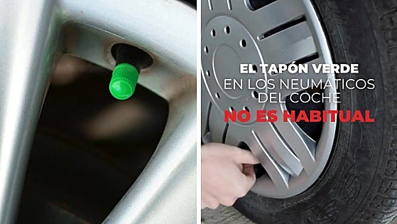 Why are green valve caps starting to appear on more car tyres in Spain?