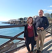 Lynne Mackey and Dave Gee in Nerja ahead of their concerts.