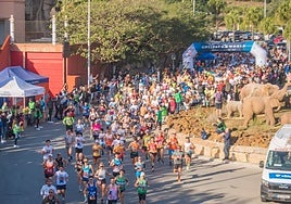 The race got under way from the iconic Rotonda de los Elefantes.