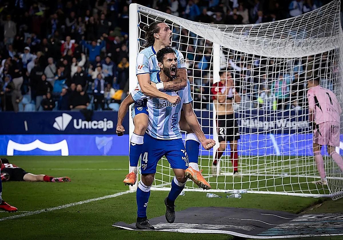 Centre-back Einar Galilea celebrates having scored the winner.