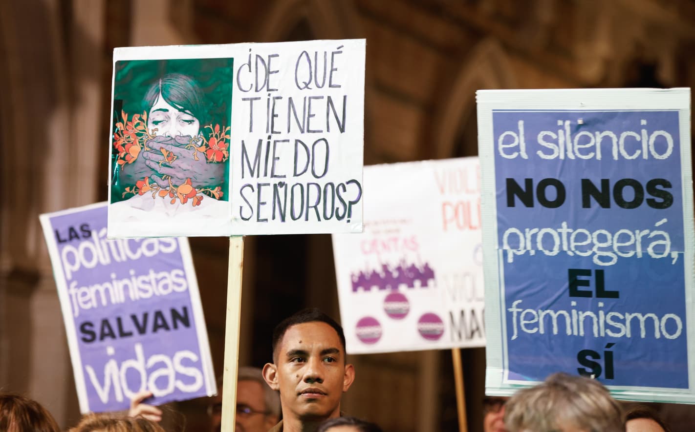 Thousands of people march through Malaga in protest against gender violence, in pictures