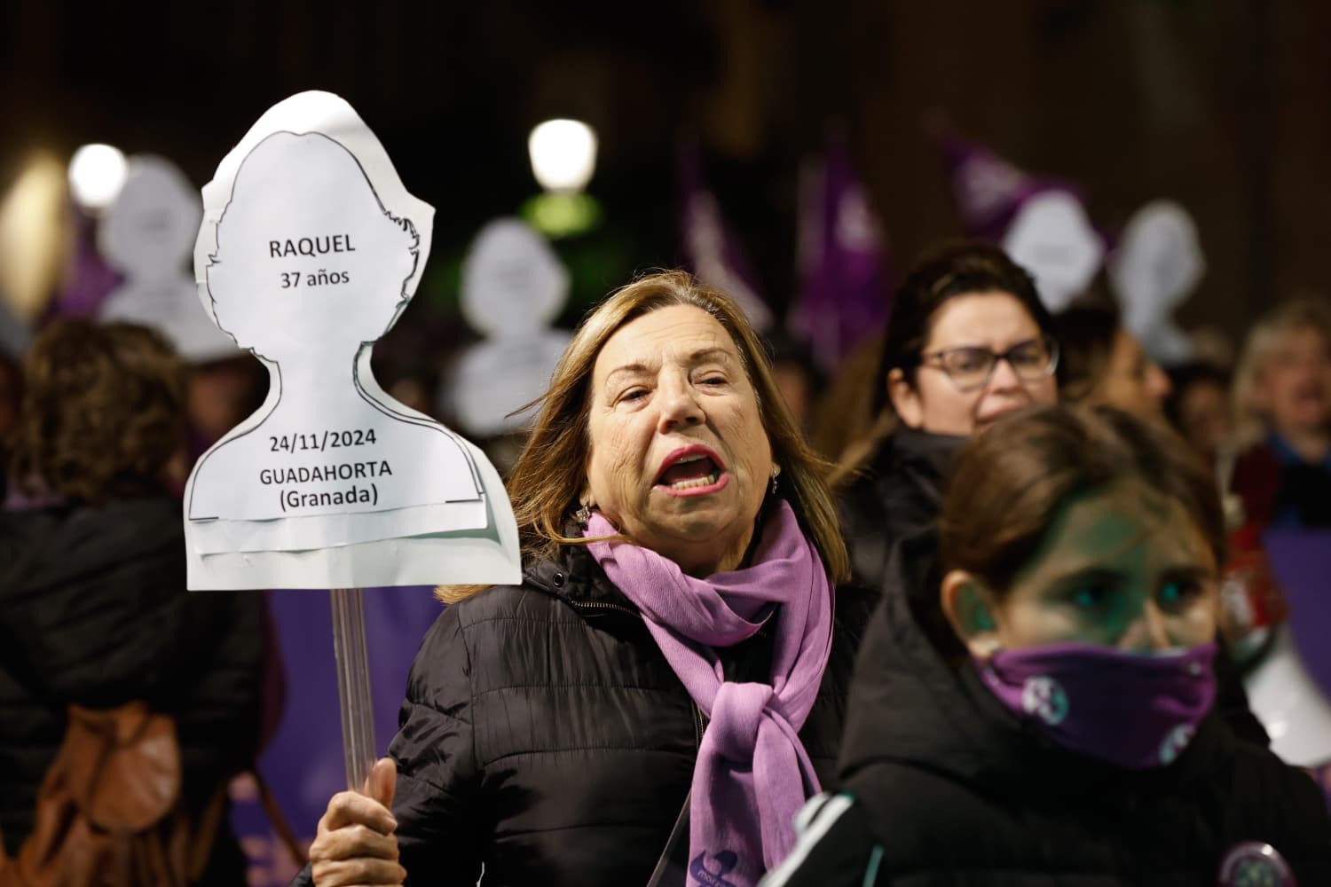 Thousands of people march through Malaga in protest against gender violence, in pictures