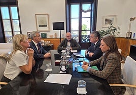 Meeting between the mayor of Estepona and the regional minister of health.