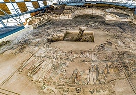 The archaeological site of the villa of Noheda, where the culinary research is being conducted.