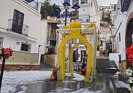 Hail in Canillas de Aceituno this Tuesday 16 December.