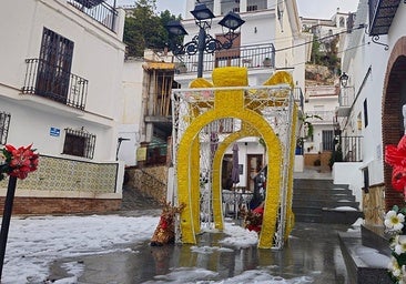 Hail in Canillas de Aceituno this Tuesday 16 December.