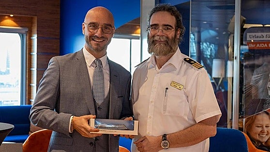 Gibraltar Tourist Board welcomes cruise ship AIDAluna on maiden visit