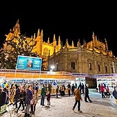 Christmas market in Seville city centre.