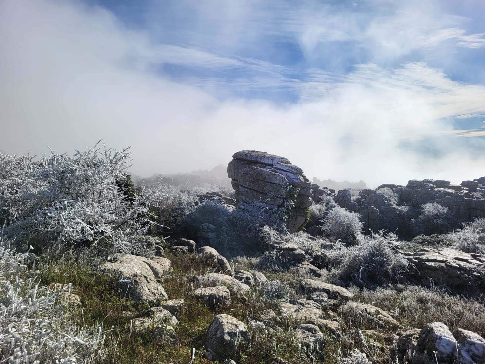 Winter scene in el Torcal de Antequera