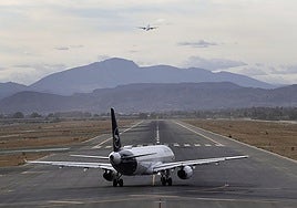 View of one of the runways at Malaga Airport in a file image.