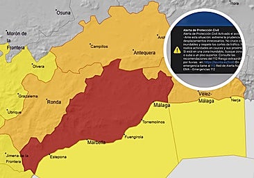 Warnings sound on mobile phones as red 'extreme danger' weather alert issued for 27 municipalities in Malaga and along Costa del Sol