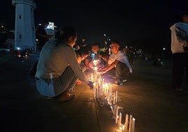 Candlelit vigil in memory of the victims.