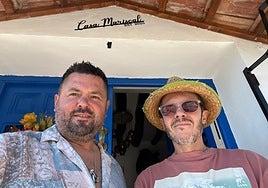 Nigel and Fede outside Casa Mariscal in Polopos on Granada’s Costa Tropical.