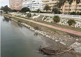 Current status of the river park, near the mouth of the river Fuengirola