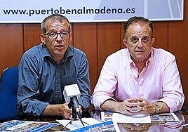 Francisco José Salido and José Manuel López Merino when they were in charge of the port of Benalmádena.