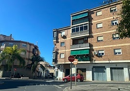 Block of flats where the incident took place.