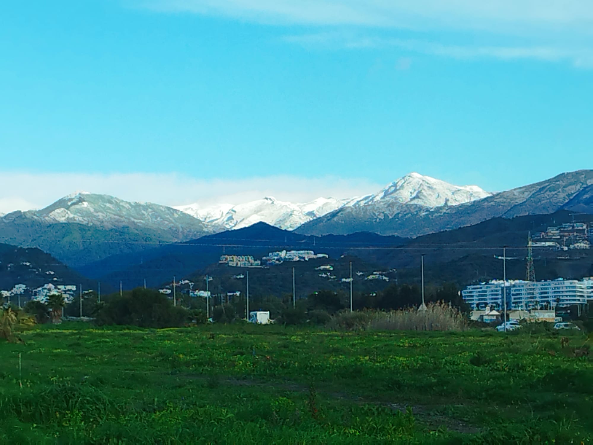 Snow near San Pedro.
