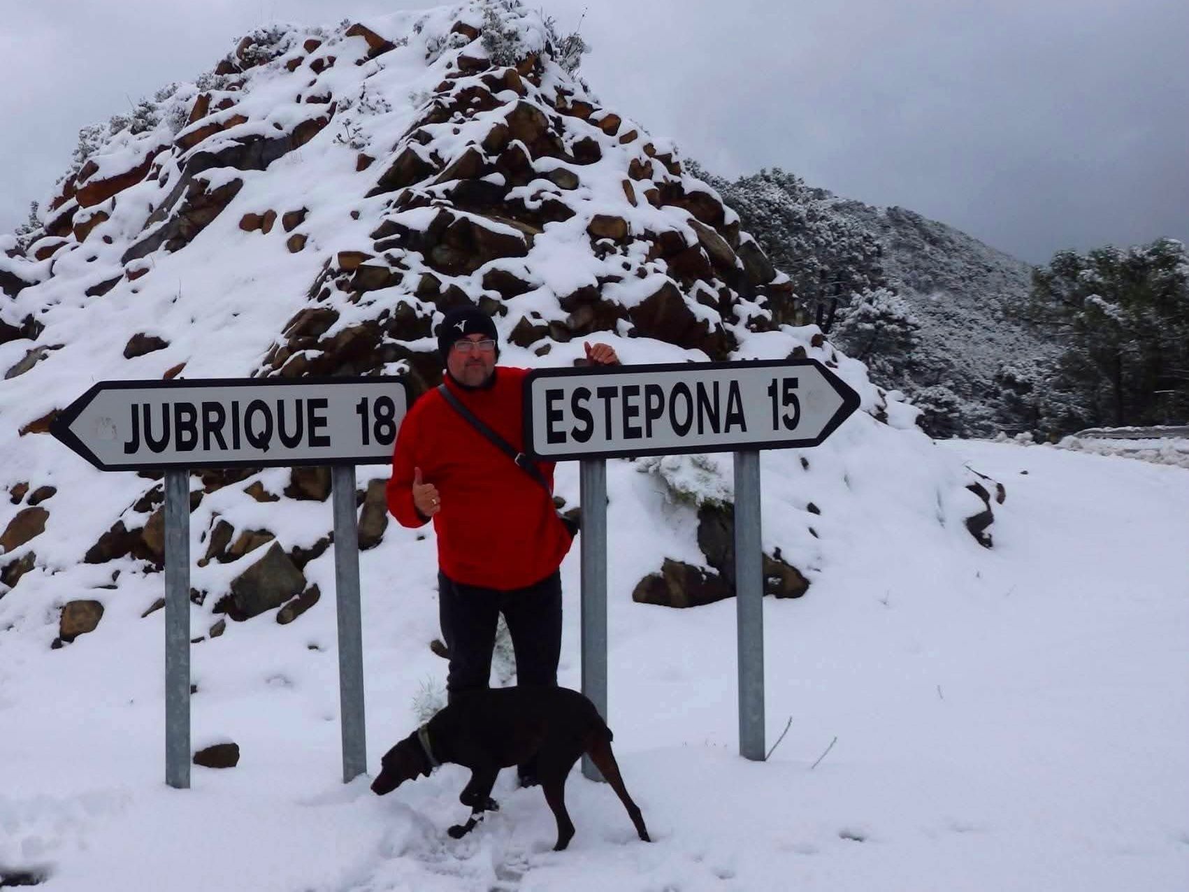 Snow in the Sierra Bermeja.