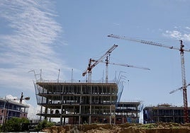 Construction site in Malaga city.