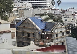 State of the works at the Casa de María Barrabino.