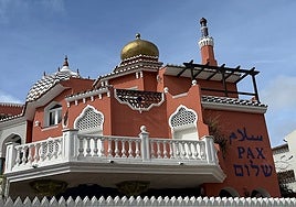 The house of peace features an original architectural design.