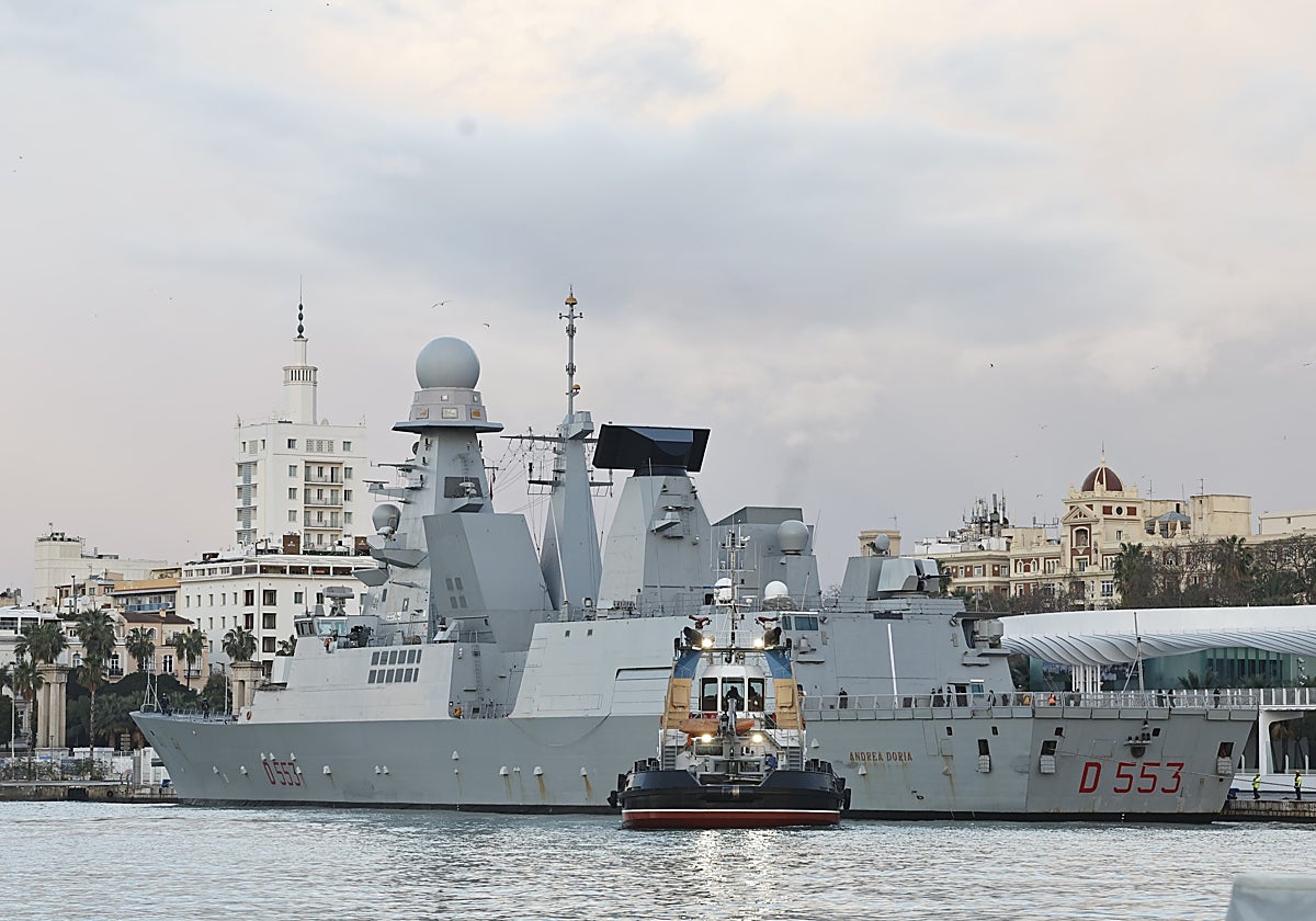 Italian Navy’s ‘air defence’ destroyer docks in Malaga