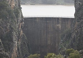 View of the Montejaque dam last Friday.