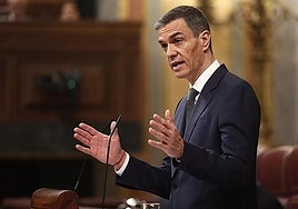 Pedro Sánchez during the meeting of the lower house in Madrid on Wednesday.