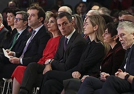 Prime Minister Pedro Sánchez at his government's presentation of the 'Spain Grows' initiative.