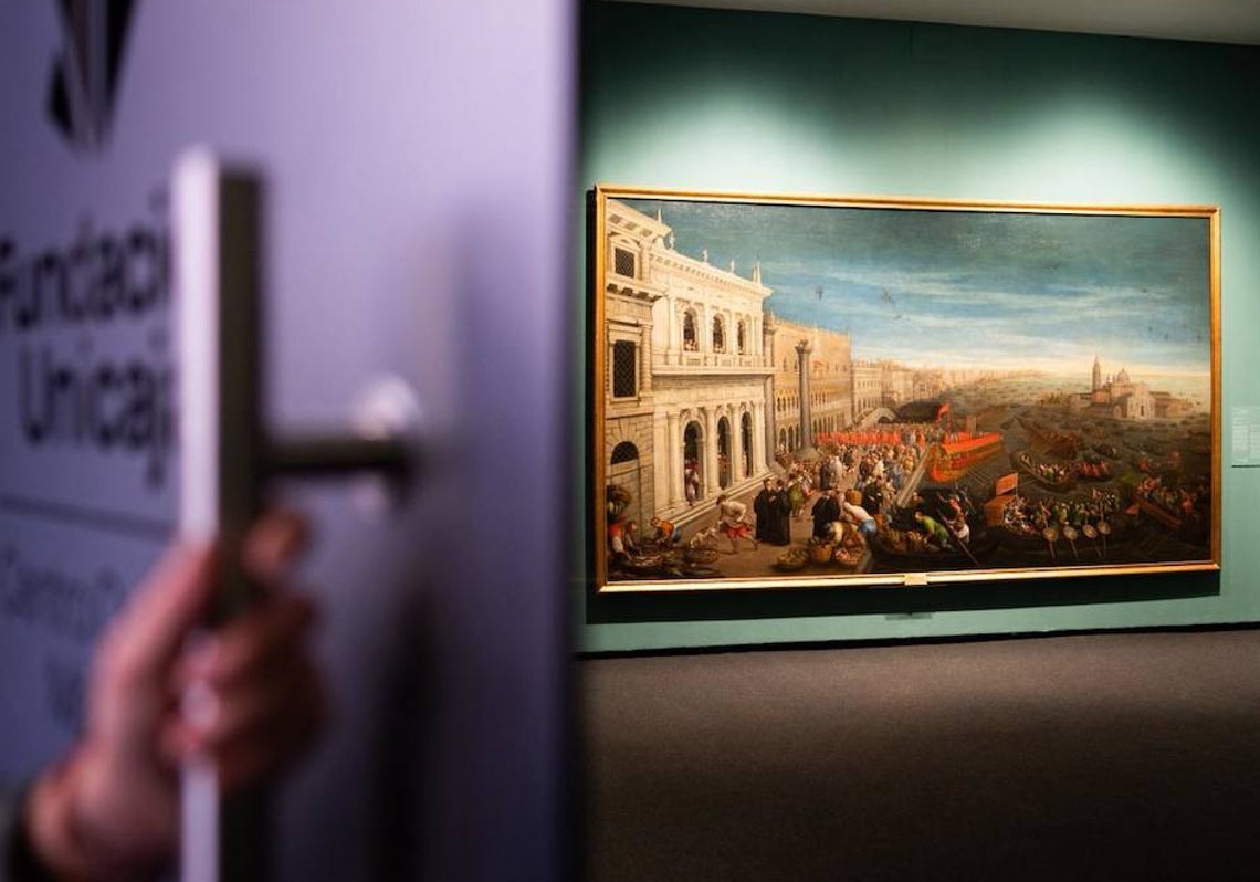 Resplendent Venice in this work of over three metres by Leandro Bassano.