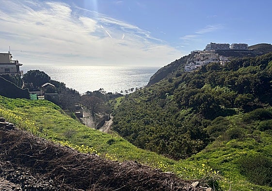 Image of the area where the body was found, on the border between Nerja and Torrox.