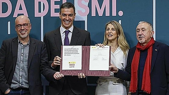 Spain's Prime Minister, Pedro Sánchez, announces increase in minimum wage