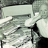 Pablo Picasso at his home in France.