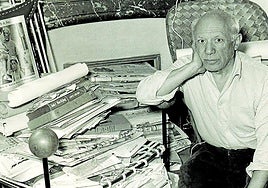 Pablo Picasso at his home in France.