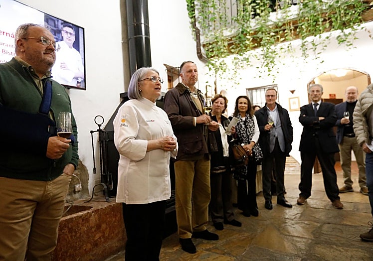 Charo Carmona, during her speech before the dinner.