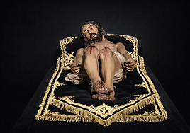 The 'Recumbent Christ' in Sierra de Yeguas, following its recent restoration.