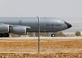 A KC-135 Stratotanker at the Morón de la Frontera airbase.