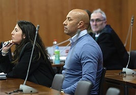 The defendant in court on Monday.