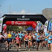 The runners set off from the municipal sports complex.