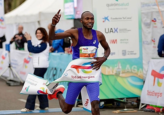 Kipkorir crossed the finishing line in under an hour.