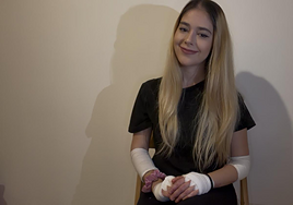 Mica, 24, moved from Argentina to Malaga province with her mother and younger brother to seek better treatment.