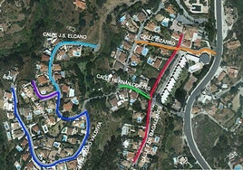 View of the planned work required in the Doña Pilar residential area.