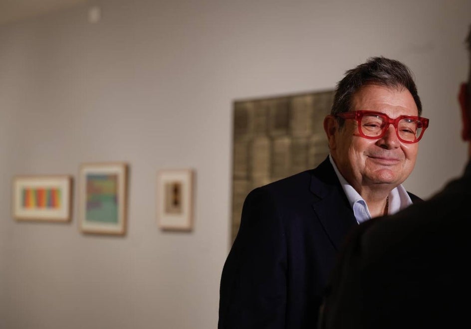 The president of the Fundación Suñol, Rodrigo Navia-Osorio Vijande, during the presentation of the exhibition.
