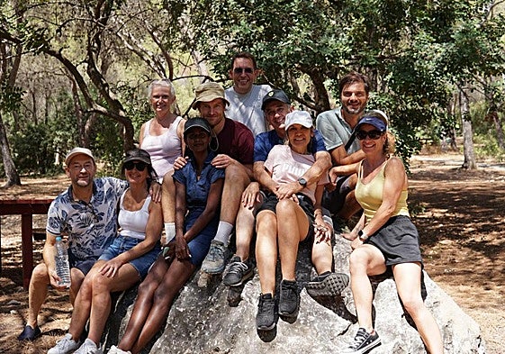 Pastor Andrew Seale (bottom left) with leaders of Ark's family summer camp.