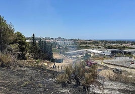 Image of the plot of land on the San Pedro industrial estate just after the fire on 26 June 2023.