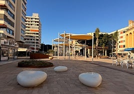 Section of the refurbished La Nogalera square already in service.