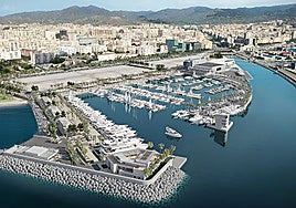 Visualisation of the future San Andrés recreational port in Malaga.