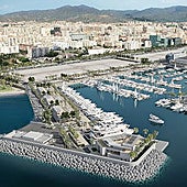 Visualisation of the future San Andrés recreational port in Malaga.