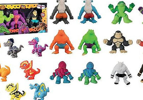Some of the Stretch Squad figures that the manufacturer has withdrawn.