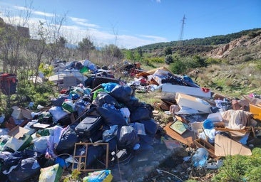 The latest flytipping incident recorded at the foot of the Sierra de Torremolinos on 17 January.
